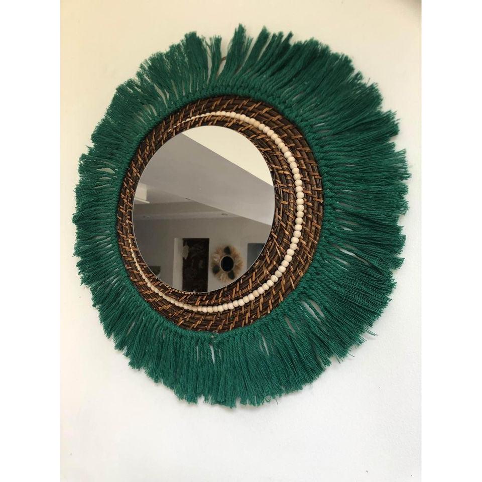 miroir macramé vert swanell