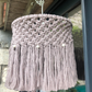 Lustre en coton macramé couleur taupe 30 cm