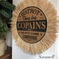 Décoration bohème en toile de jute et raphia naturel 60 cm