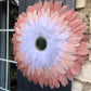 Grand Juju/ miroir plumes  Rose et blanc