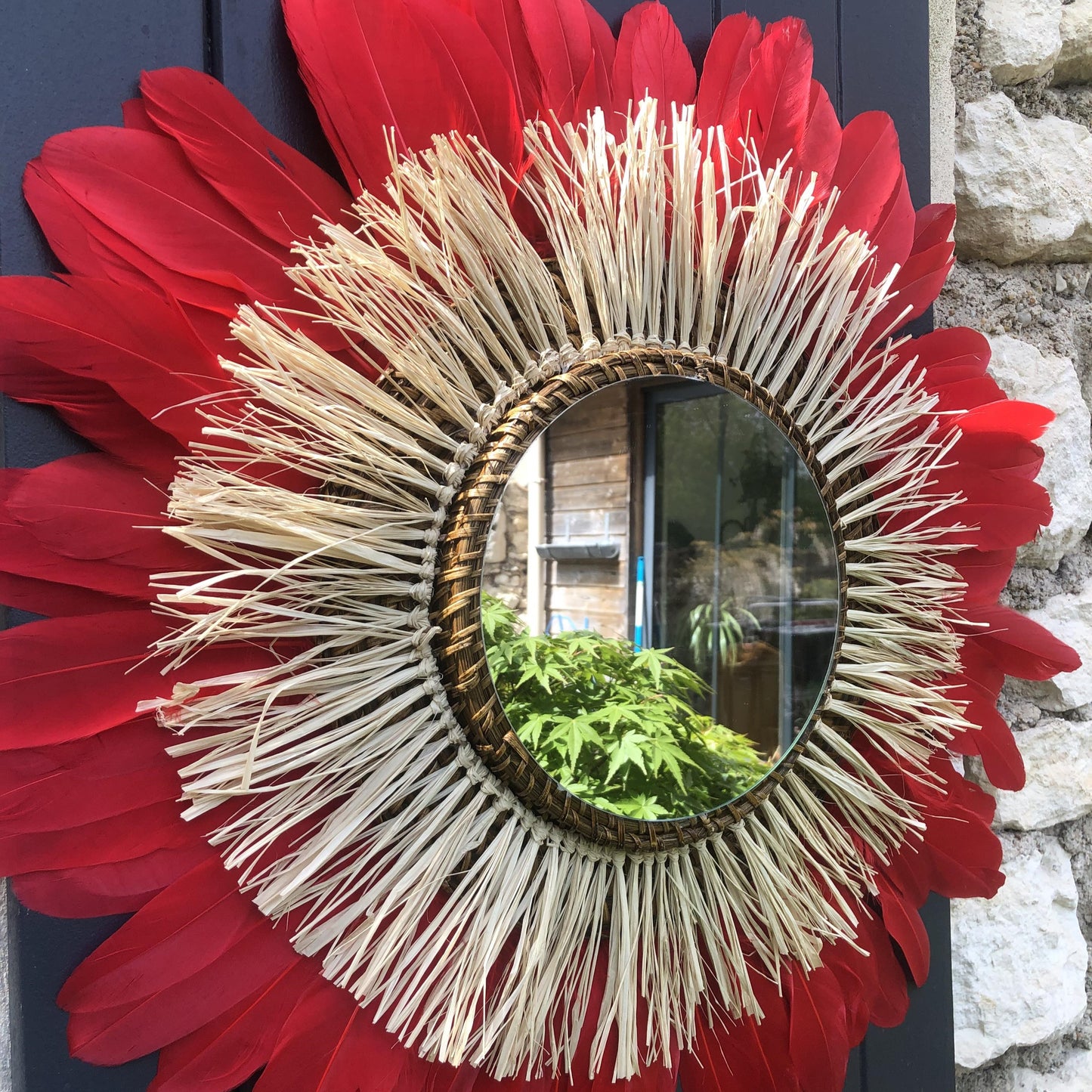 Miroir décoratif aux couleurs de printemps