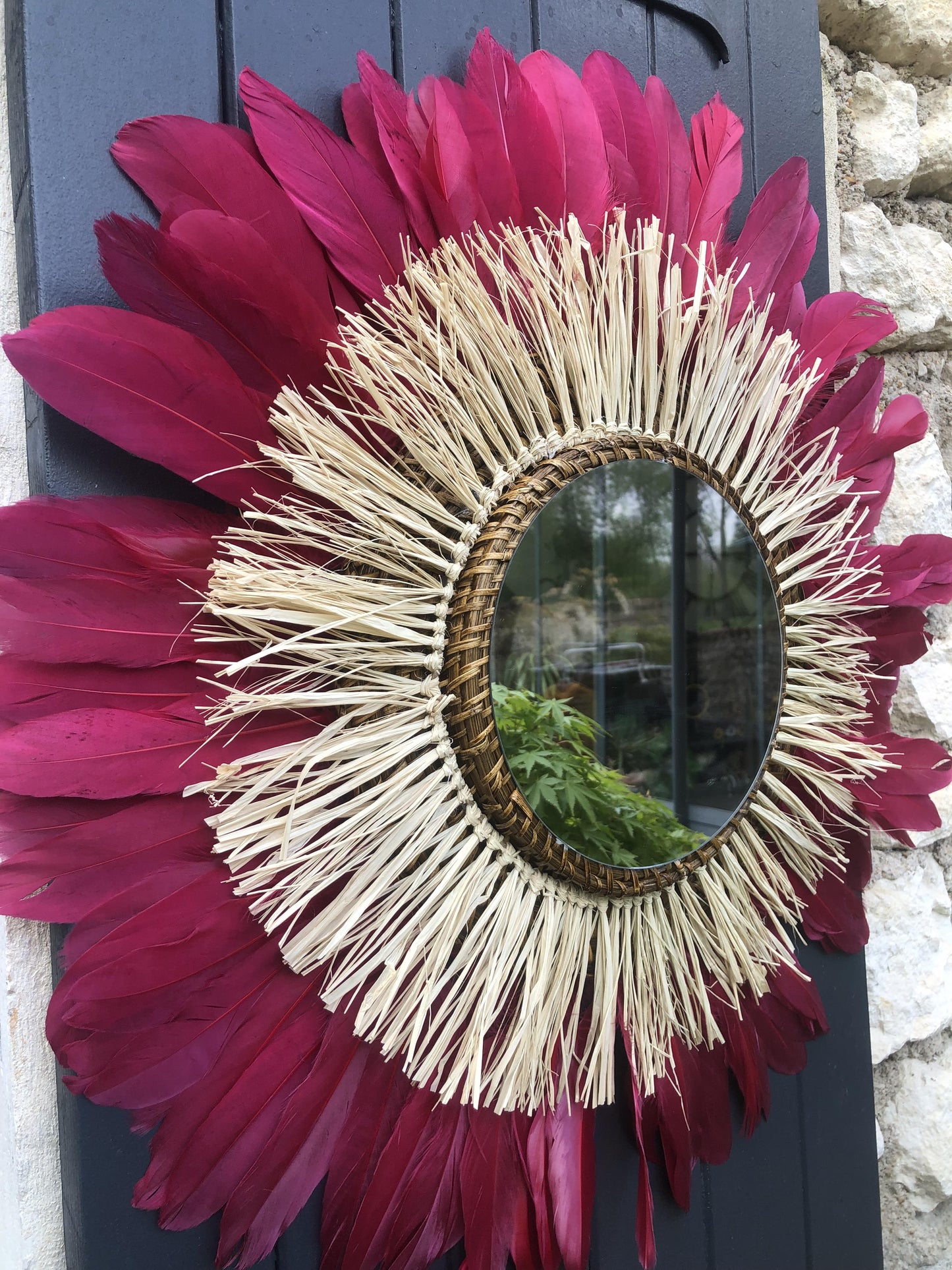 Miroir décoratif aux couleurs de printemps