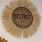 Raffia and burlap wall decoration, 60 cm