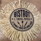 Bohemian decoration in burlap and natural raffia, 60 cm