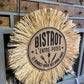 Bohemian decoration in burlap and natural raffia, 60 cm