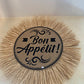 Raffia and burlap wall decoration, 60 cm