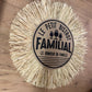 Décoration murale toile de jute et raphia 65 cm