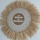 Raffia and burlap wall decoration, 60 cm