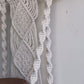 Étagère en coton macramé blanc