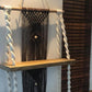 etagere bois et macramé blanc swanell