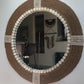 Miroir en corde naturelle et dentelle