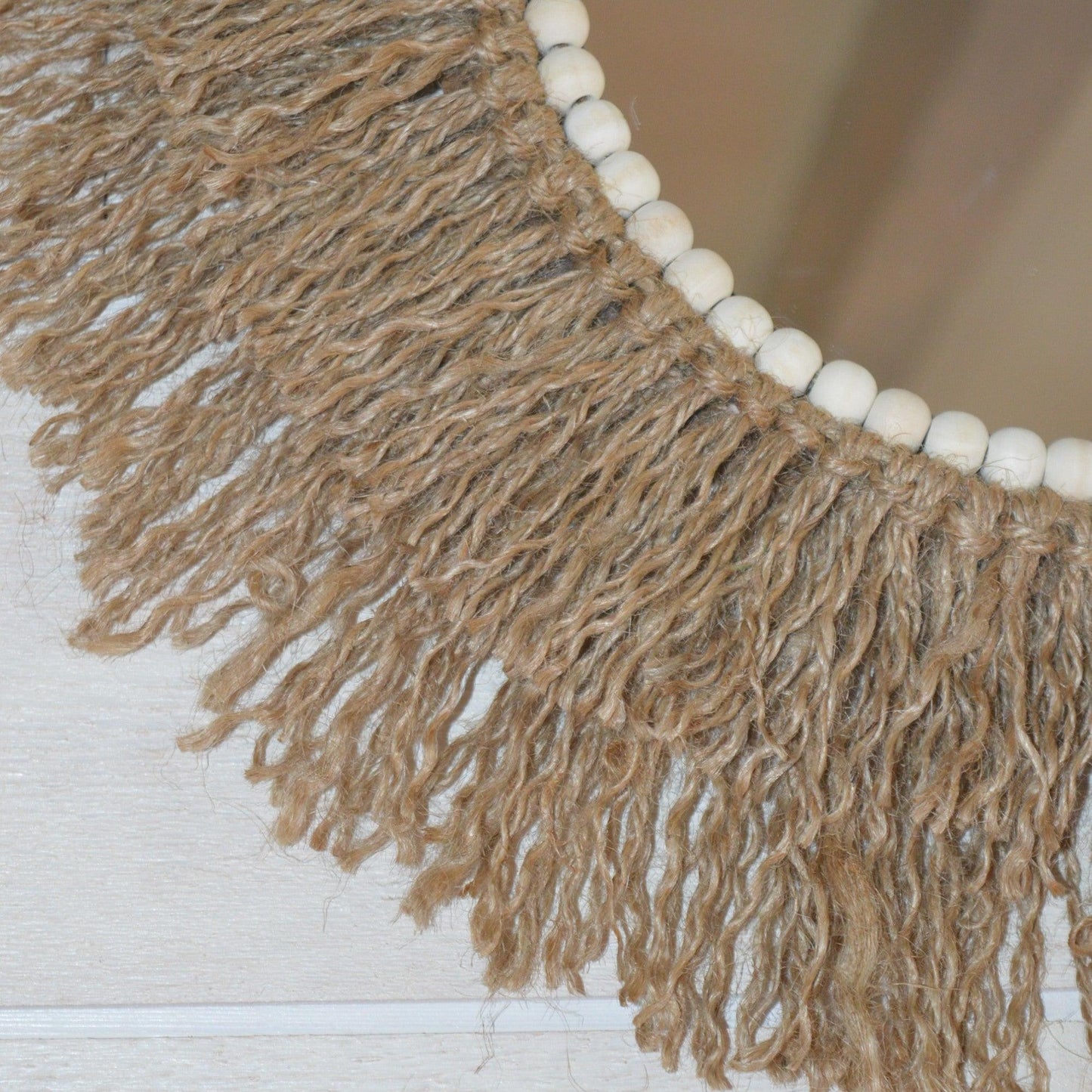 100% natural jute rope mirror